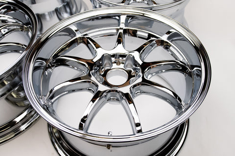 WORK D9R 18" 9.5J +12 (5x114.3) *Triple Chrome Plated*