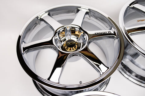 AVS Model 6 17" 9J +35, 8J +35 (5x114.3) *Triple Chrome Plated*