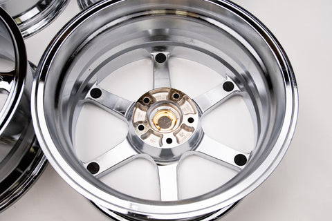 AVS Model 6 17" 9J +35, 8J +35 (5x114.3) *Triple Chrome Plated*