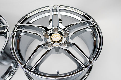 AVS Model 5 17" 8J +30 (5x114.3) *Triple Chrome Plated*