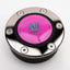 ND Osaka Pink Horn Button *Black Chrome Trim Ring*