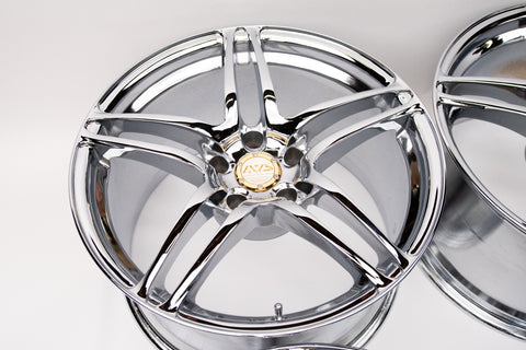 AVS Model 5 18" 10J +19, 9J +10 (5x114.3) *Triple Chrome Plated*