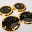 Yokohama AVS Model 5 Reproduction Center Caps *24k Gold Plated / Black*