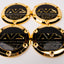 Yokohama AVS Model 5 Reproduction Center Caps *24k Gold Plated / Black*