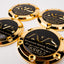 Yokohama AVS Model 5 Reproduction Center Caps *24k Gold Plated / Black*