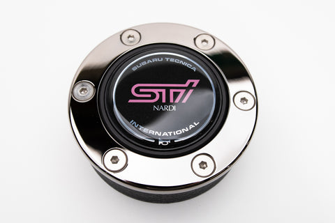 Subaru STI Horn Button *Black Chrome Trim Ring* for NARDI