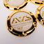 Yokohama AVS Model 5 Reproduction Center Caps *24k Gold Plated / White*