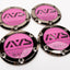 Yokohama AVS Model 5 Reproduction Center Caps *Dark Pink / Black Chrome *