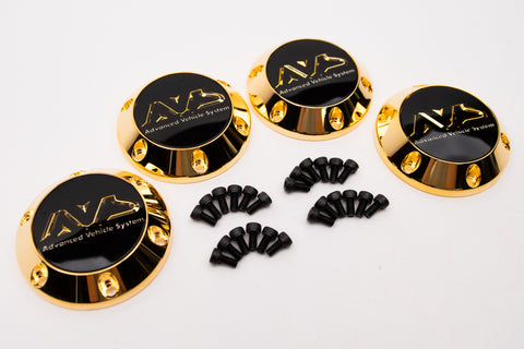 Yokohama AVS Model 6 Reproduction Center Caps *24k Gold Plated*