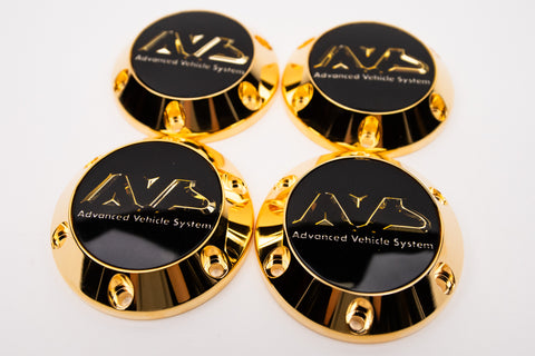 Yokohama AVS Model 6 Reproduction Center Caps *24k Gold Plated*