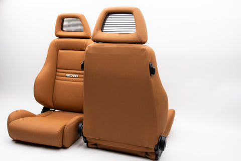 Recaro LS Tan Seat Pair *Reupholstered*