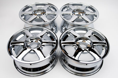 AVS VS-6 17" 9J +35, 8J +35 (5x114.3) *Triple Chrome Plated*