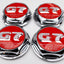 Panasport G7 C5C/C5C2 66mm Reproduction Center Caps *Red/Chrome*