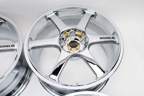 Yokohama AVS Model 6 18" 9J +35, 8J +35 (5x114.3) *Triple Chrome Plated*