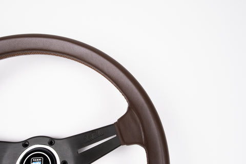 350mm Nardi Classic Deep Corn *Brown Leather*