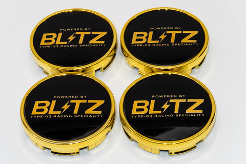 Blitz BRW03 Reproduction Center Caps *Gold/Black*