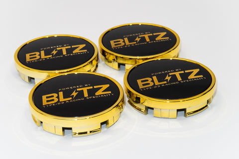 Blitz BRW03 Reproduction Center Caps *Gold/Black*