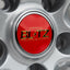 Blitz BRW03 Reproduction Center Caps *Red/Gold/Chrome*