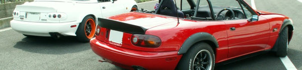 Jet Stream Mazda Roadster (NA6 / NA8) Duck Tail Spoiler T-2 (FRP, Black Gel Coat)