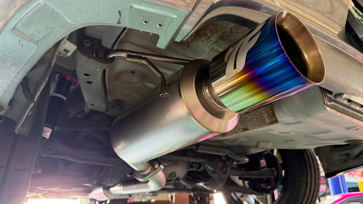 Yashio Factory Nissan Silvia S15 Super Silent Titanium Muffler (NA, 50mm Main Pipe)