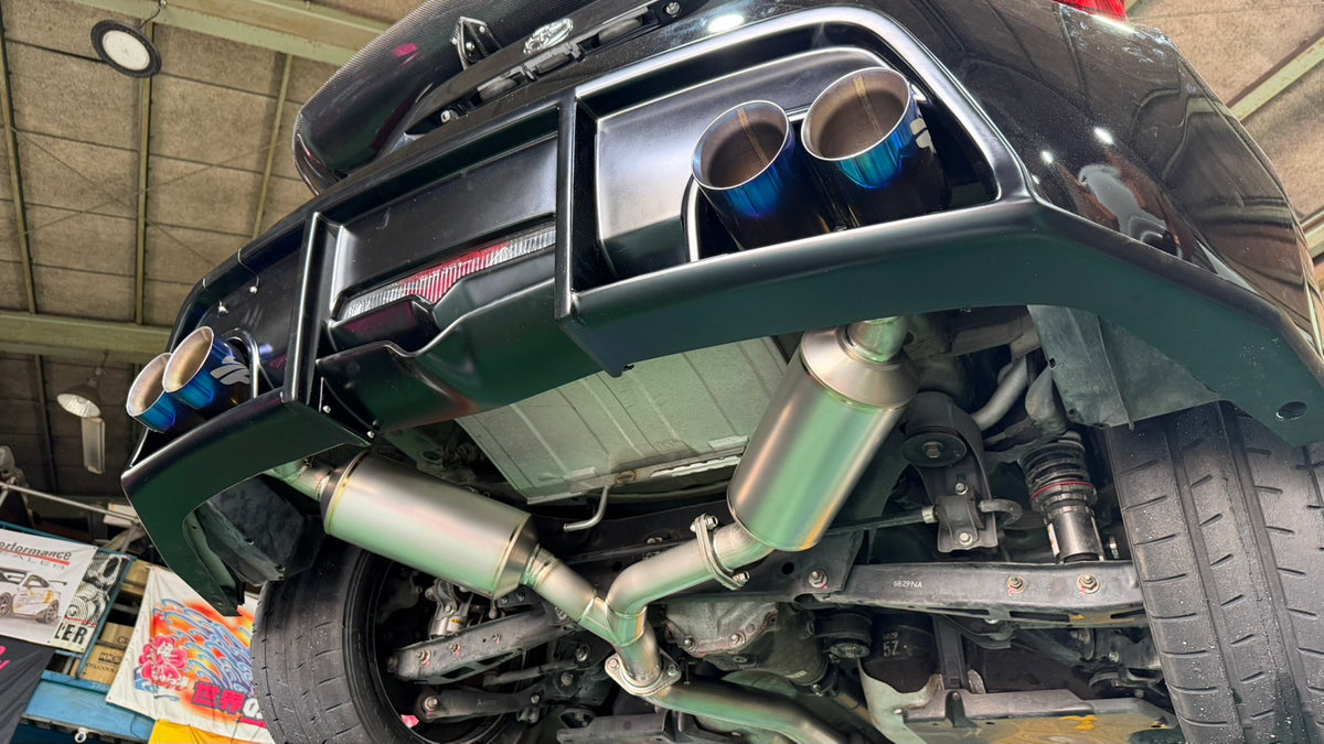 Yashio Factory Toyota 86 / GR86 (ZN6 / ZN8) Super Silent Titanium Muffler 4, Quad Exit