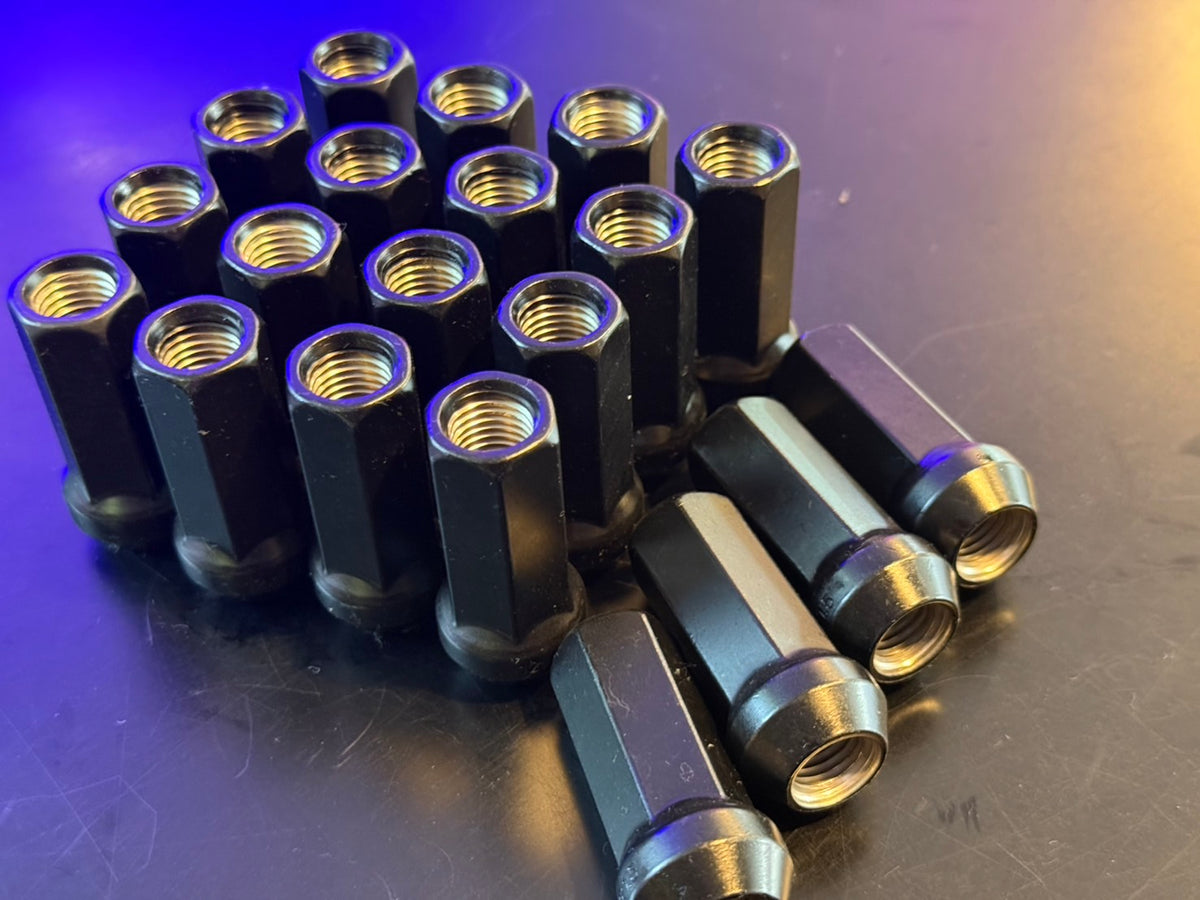Kazama Racing Steel Nuts (Through Type, Black)