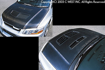 C-WEST Mitsubishi Lancer Evolution VII (CT9A) Super Aero Bonnet (FRP)