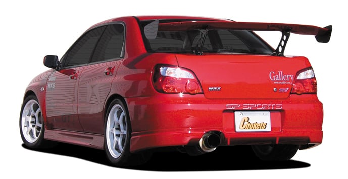 GP SPORTS Subaru Impreza WRX (GDB) Chokets Rear Half Spoiler Kouki