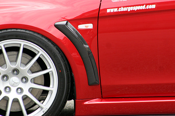 CHARGESPEED Mitsubishi Lancer Evolution X (CZ4A) Front Fender Ducts (FRP) 3