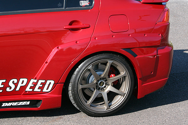 CHARGESPEED Mitsubishi Lancer Evolution X (CZ4A) Rear Blister Fenders (20mm Wider per Side) 2