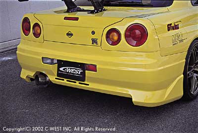 C-WEST Nissan Skyline GT-R (BNR34) Rear Bumper (PFRP)