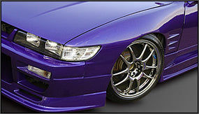 G Corporation Nissan Silvia S13 Front Wide Fenders (+20mm, Single Duct)