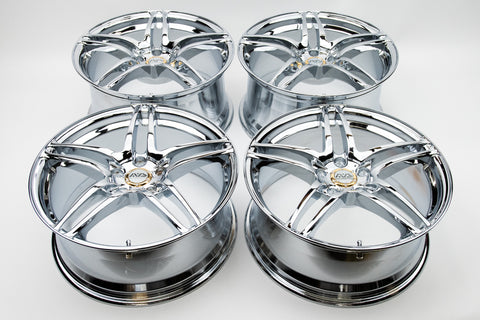 AVS Model 5 18" 9J +40, 8J +45 (5x114.3) *Triple Chrome Plated*