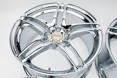 AVS Model 5 18" 9J +40, 8J +45 (5x114.3) *Triple Chrome Plated*