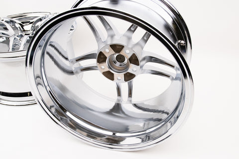 AVS Model 5 17" 9JJ +35, 8JJ +30 (5x114.3) *Triple Chrome Plated*