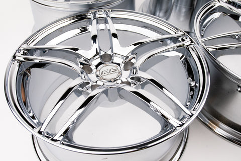 AVS Model 5 17" 9JJ +40, 8JJ +38 (5x114.3) *Triple Chrome Plated*