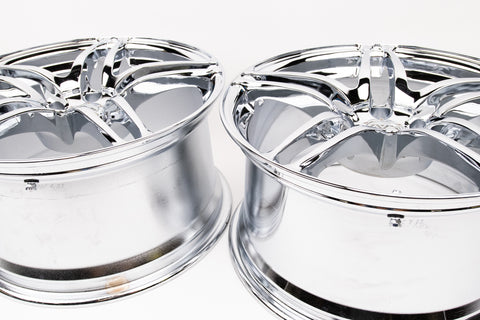 AVS Model 5 17" 9JJ +40, 8JJ +38 (5x114.3) *Triple Chrome Plated*