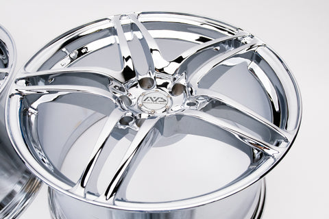 AVS Model 5 18" 10JJ +45, 9JJ +35 (5x114.3) *Triple Chrome Plated*