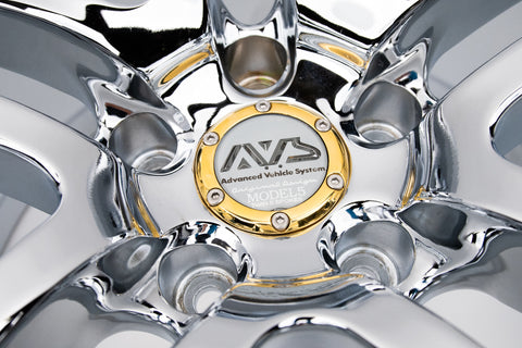 AVS Model 5 18" 9JJ +35, 8JJ +30 (5x114.3) *Triple Chrome Plated*